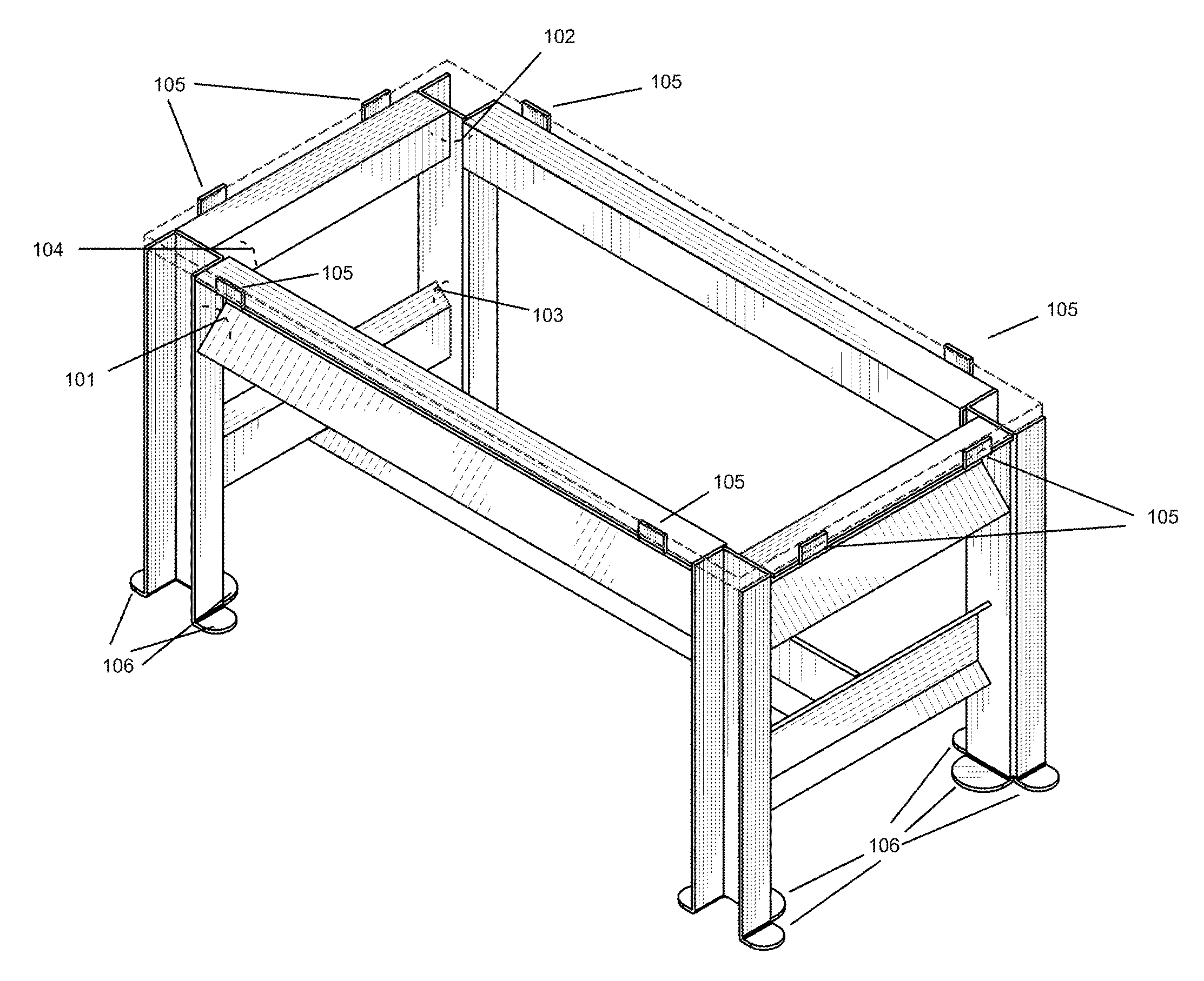 Sterilizable platform with configurable frame and method of constructing