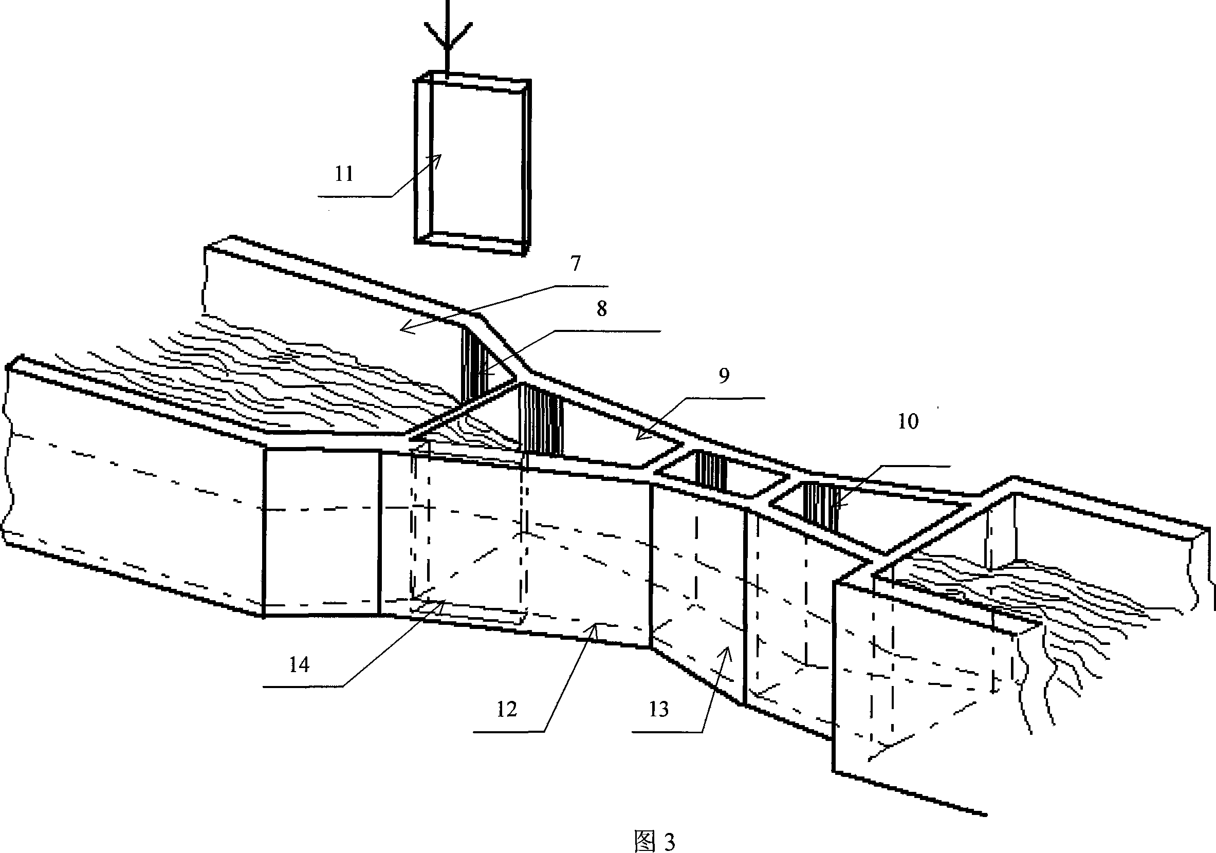 Trough body flow detecting plate type intelligent device