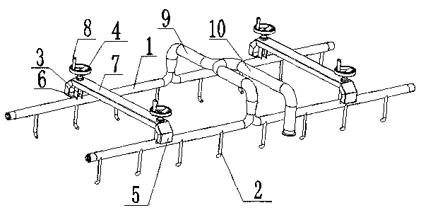 Cross-flow cleaning spray device