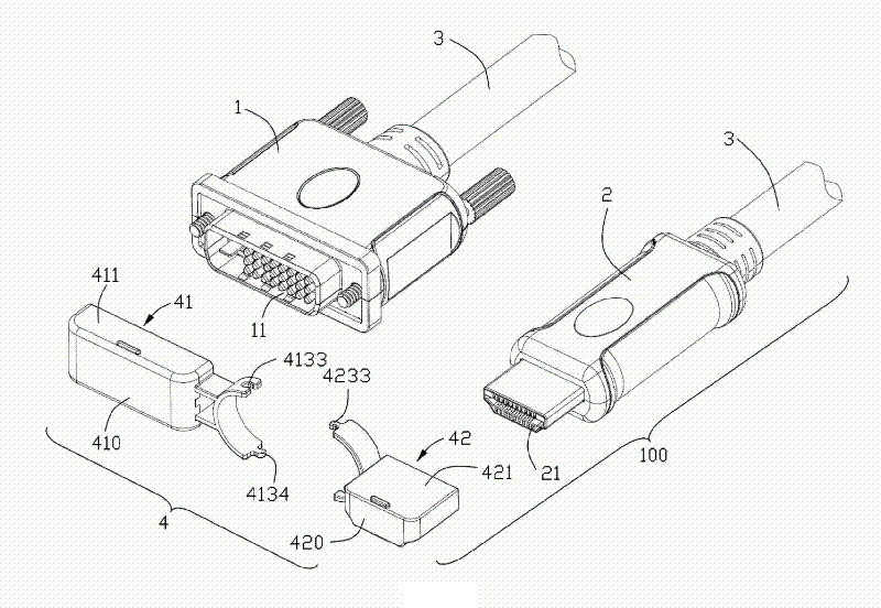 Cable connector assembly and its dust cover