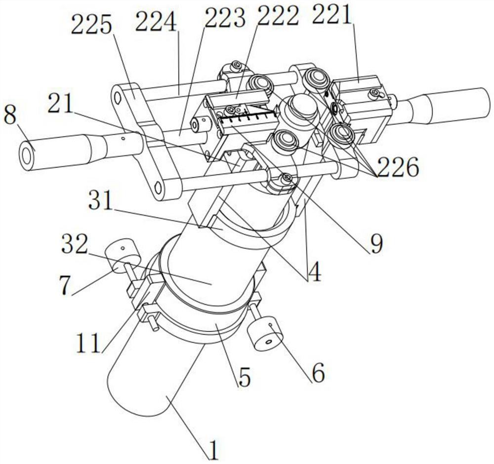 Stripping and cutting device capable of accurately controlling stripping and cutting depth of cable insulation layer