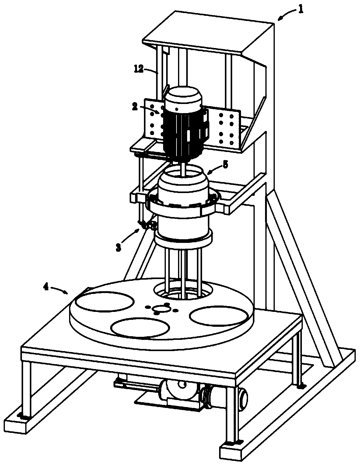 Automatic stirring device for color mixing of paint