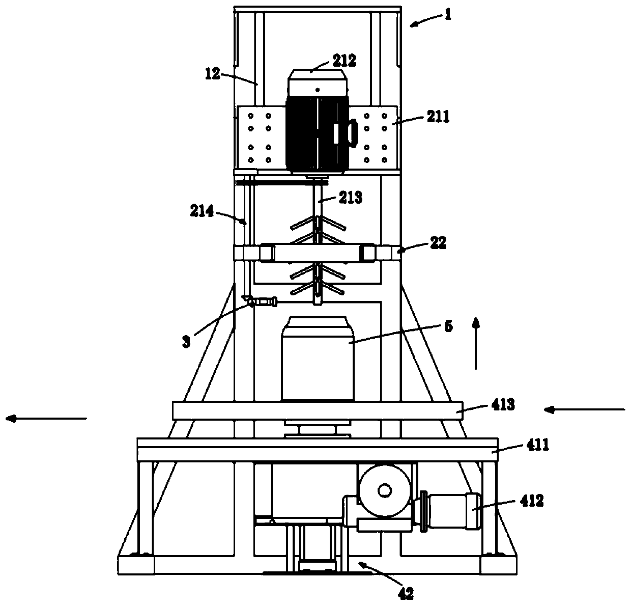 Automatic stirring device for color mixing of paint