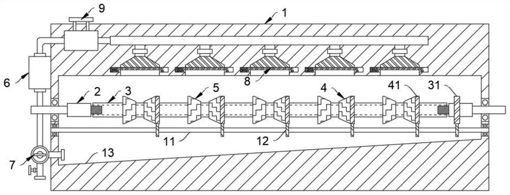 Full-automatic immersion-free quenching mechanism for roller furnace steel cylinders