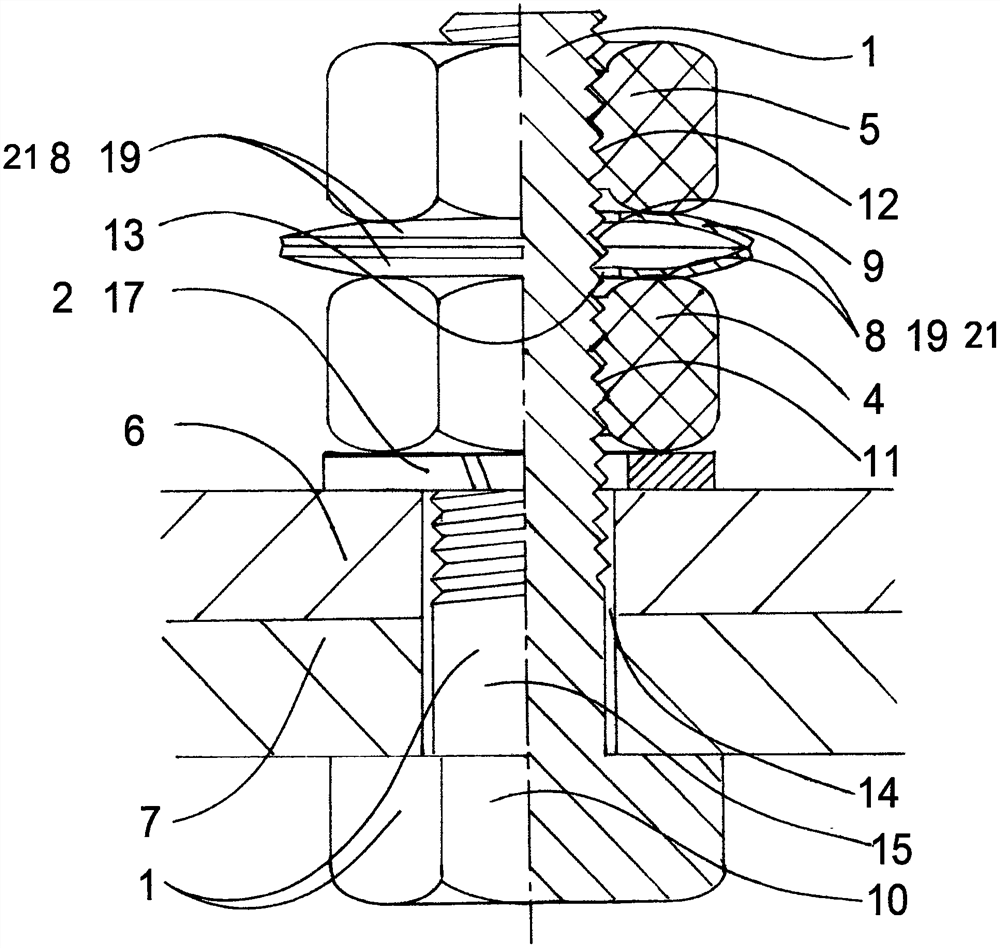 Method for improving anti-loosening performance of thread pair and auxiliary spring washer thereof