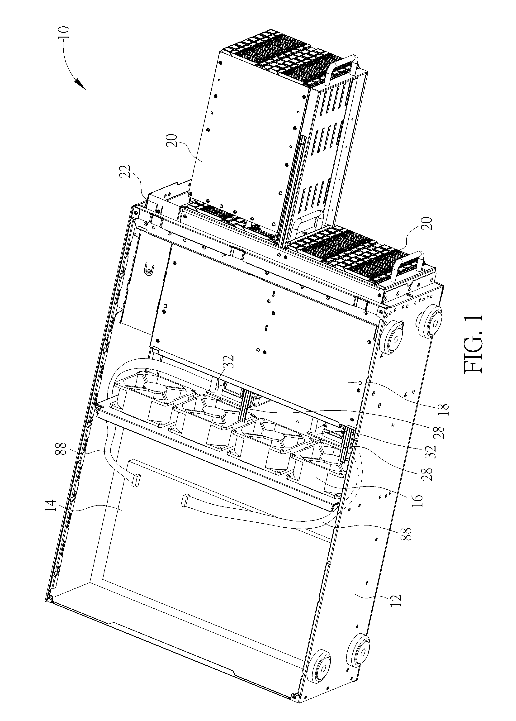 Storage unit combining module capable of loading several storage units, storage unit moving suit and related server apparatus having several storage unit combining modules