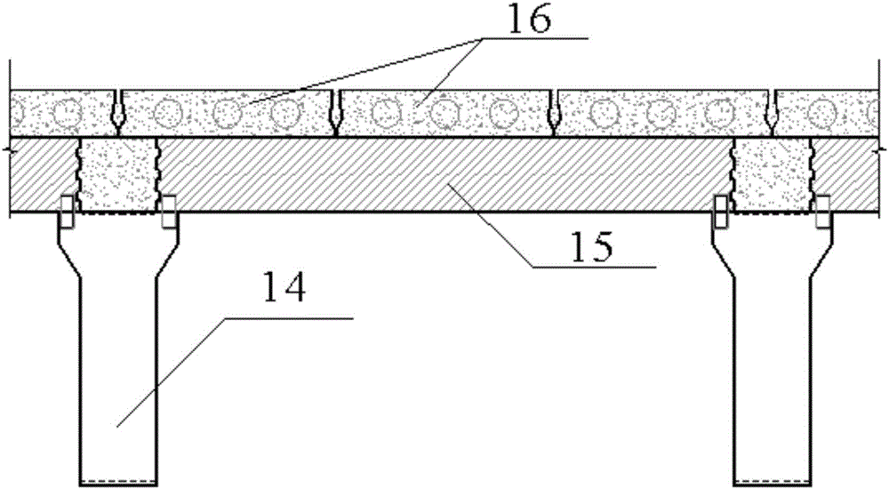Round-tunnel double-layer lane frame structure system and full-prefabricated construction method thereof