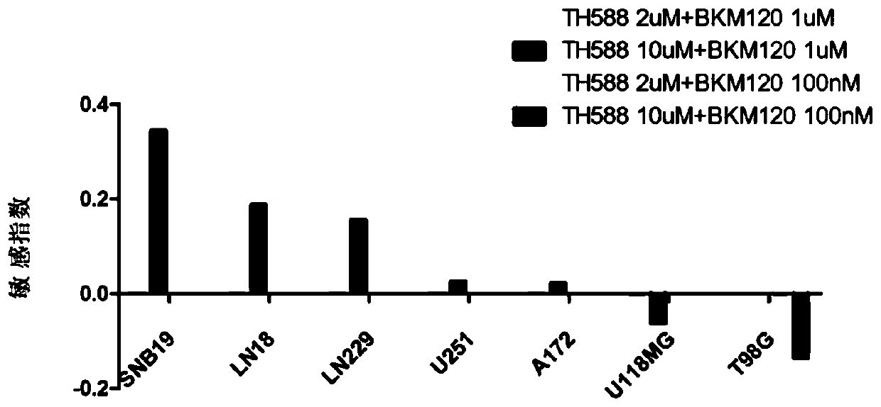 PI3K and MTH1 targeting drug composition and applications thereof