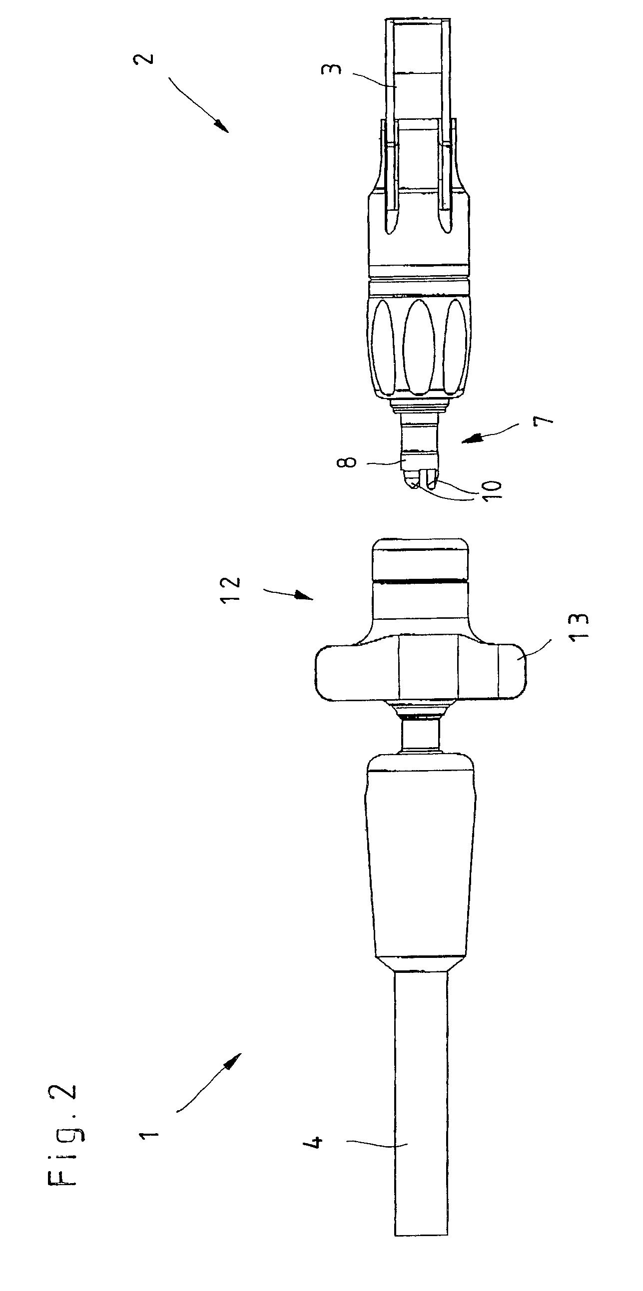 Coupling device for attaching medical instruments to a holding device