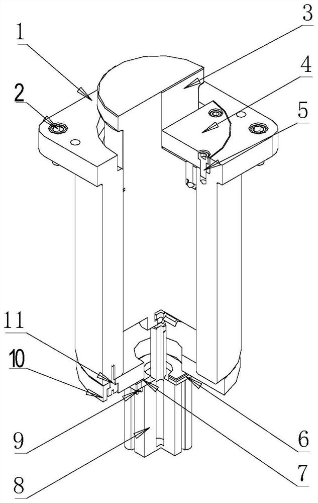 Novel lifting type positioning device for movable workbench of press machine