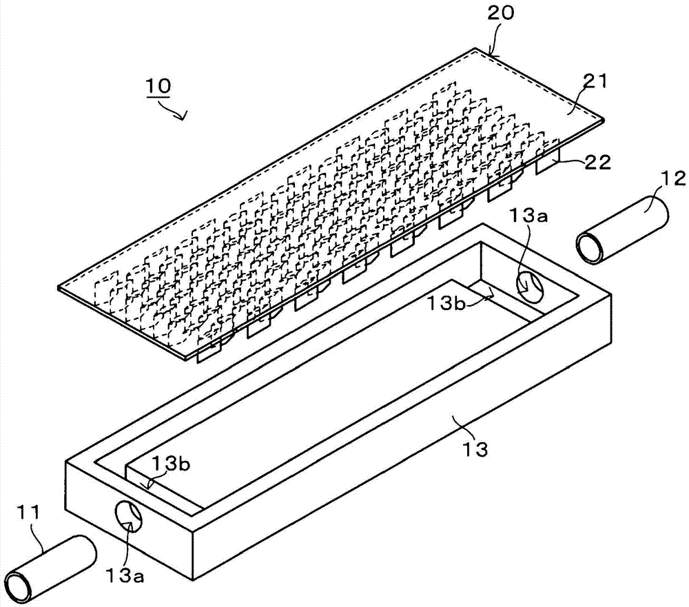 Cooler and cooling device