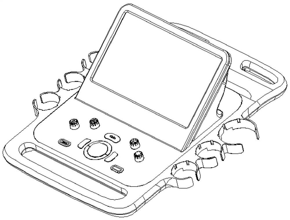 Knob and button integrated waterproof structure, waterproof operation panel and ultrasonic diagnosis equipment