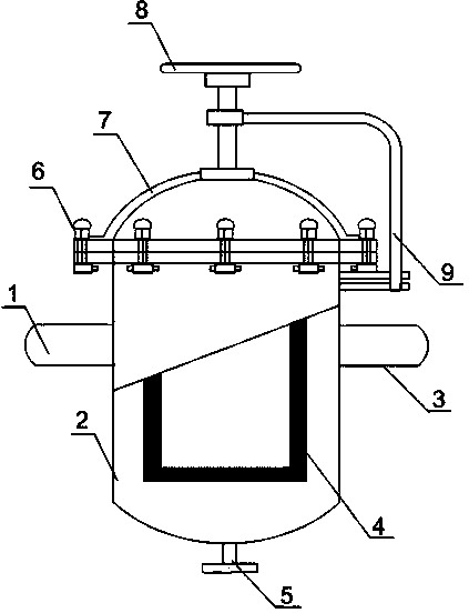 Quick-opening natural gas filter