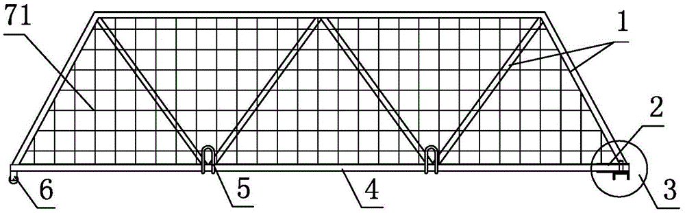 Tower crane integral steel frame aisle and manufacturing method thereof