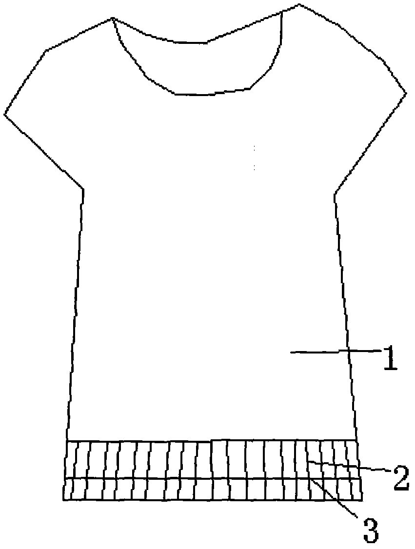 Electromagnetic shielding short-sleeve shirt with rubber band and metal wire