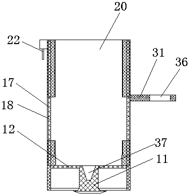 A three-chamber connected sample detection cup