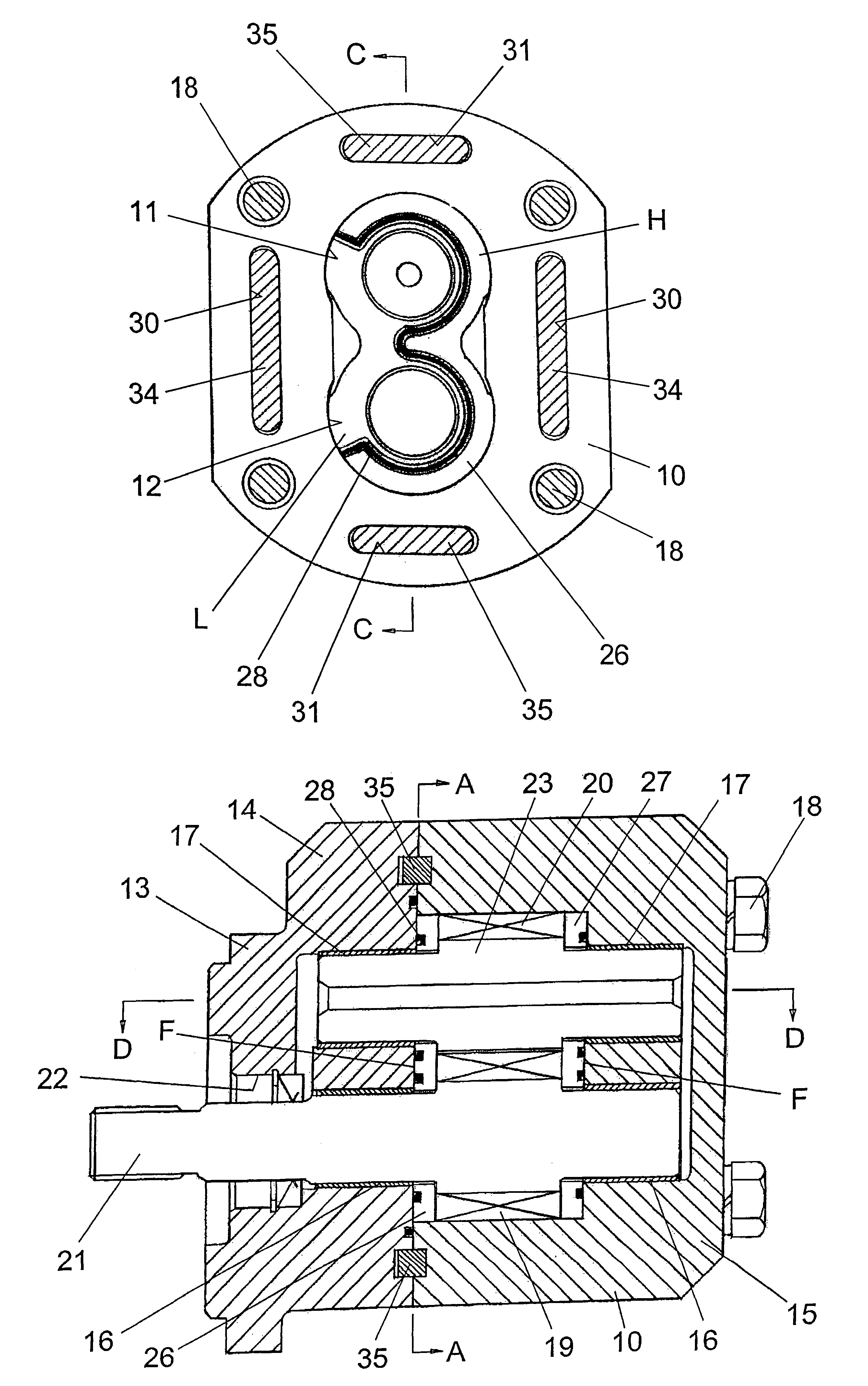 Rotary positive displacement hydraulic machines