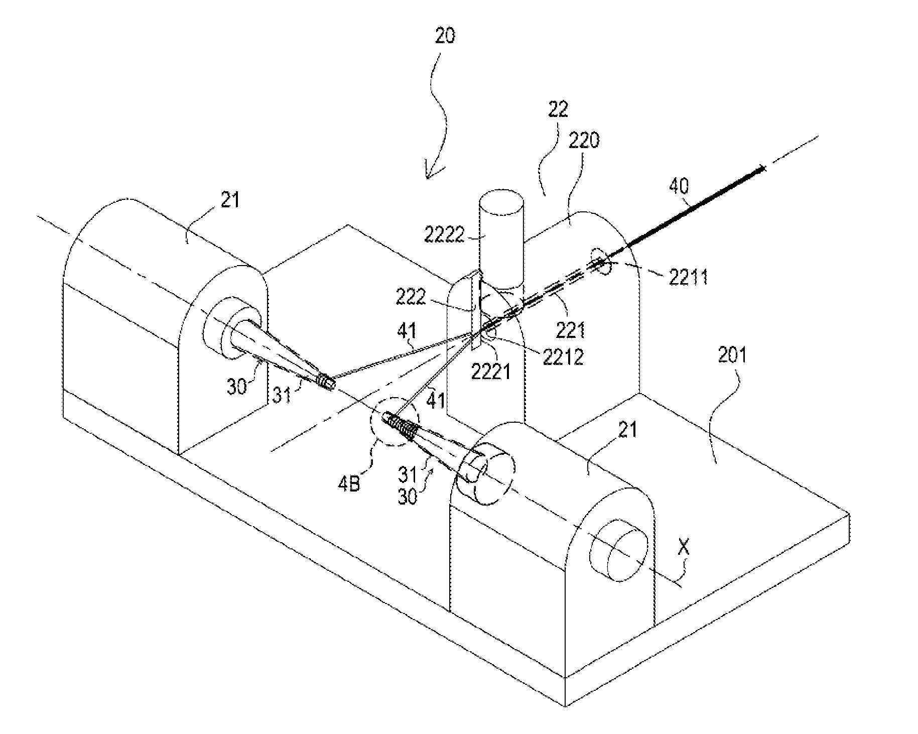 Winding apparatus for waveguide prototype mould and waveguide manufacturing method