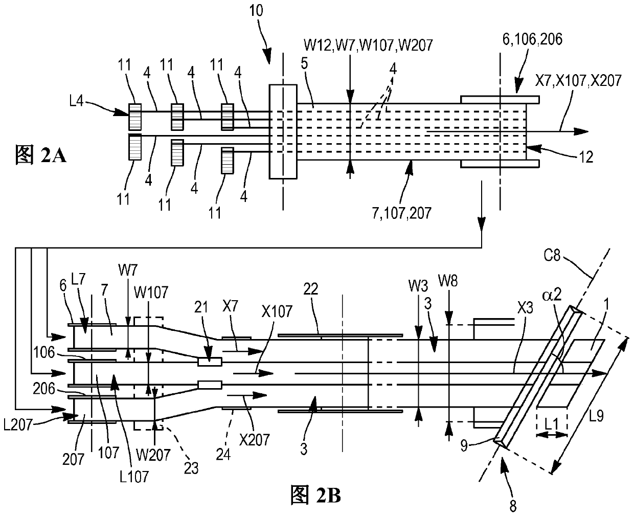 Method for producing webs for reinforcement ply of a tyre by butt-joining of straight-wire strips