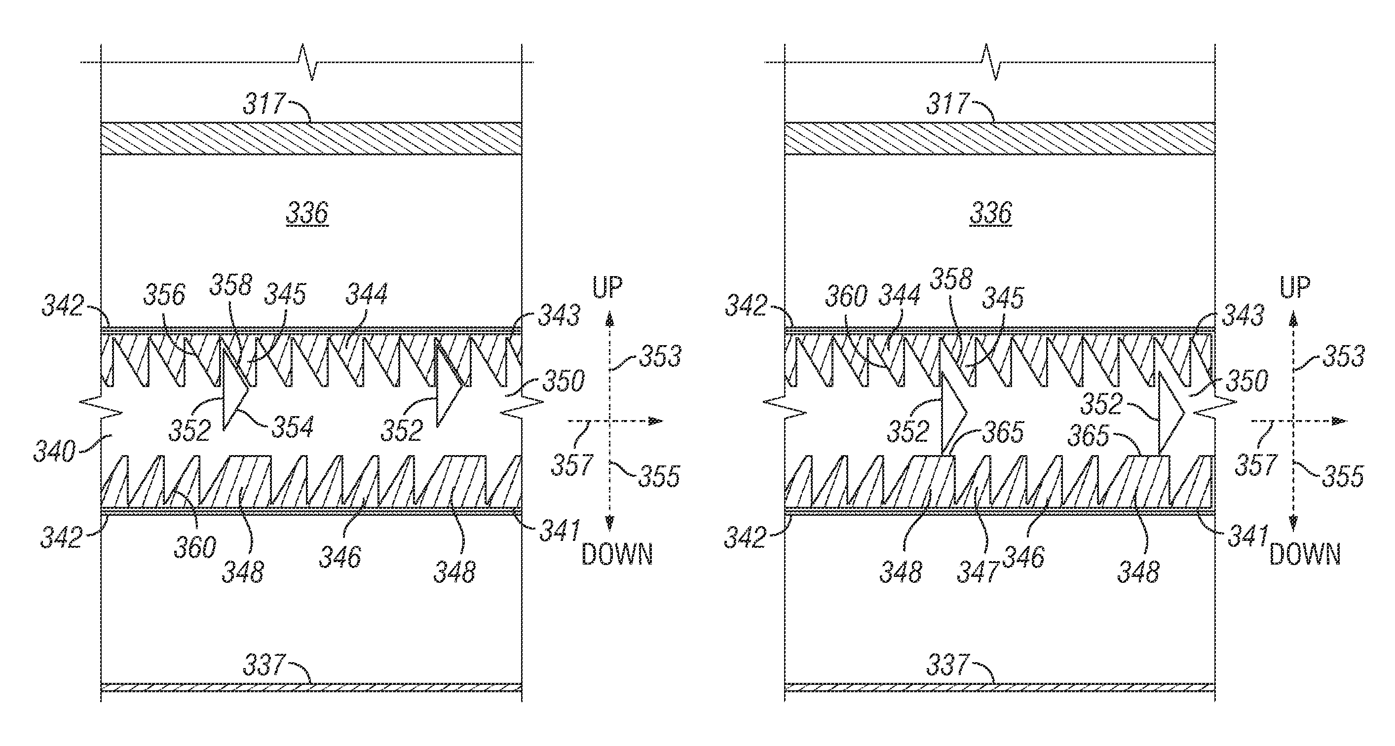 Pressure activated ratcheting valve