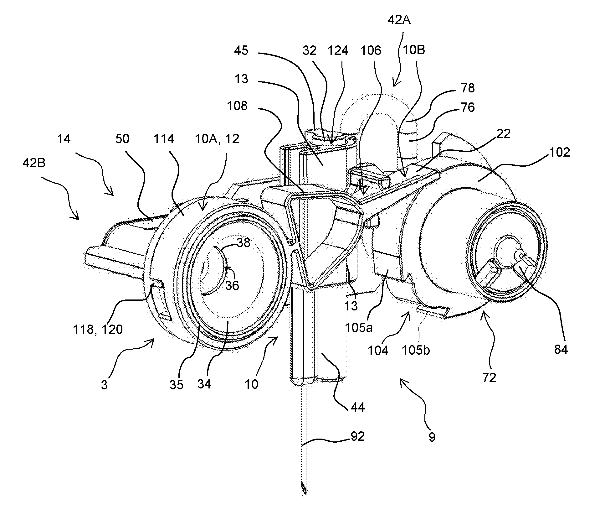 Drug delivery device with needle actuation mechanism