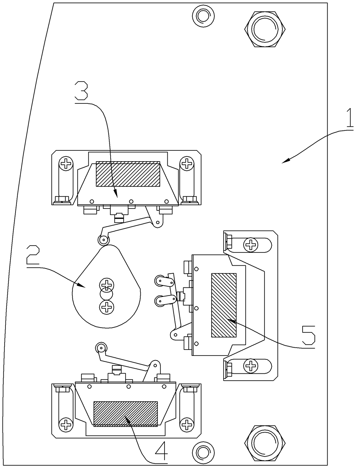 Three-station isolation switch and travel switch