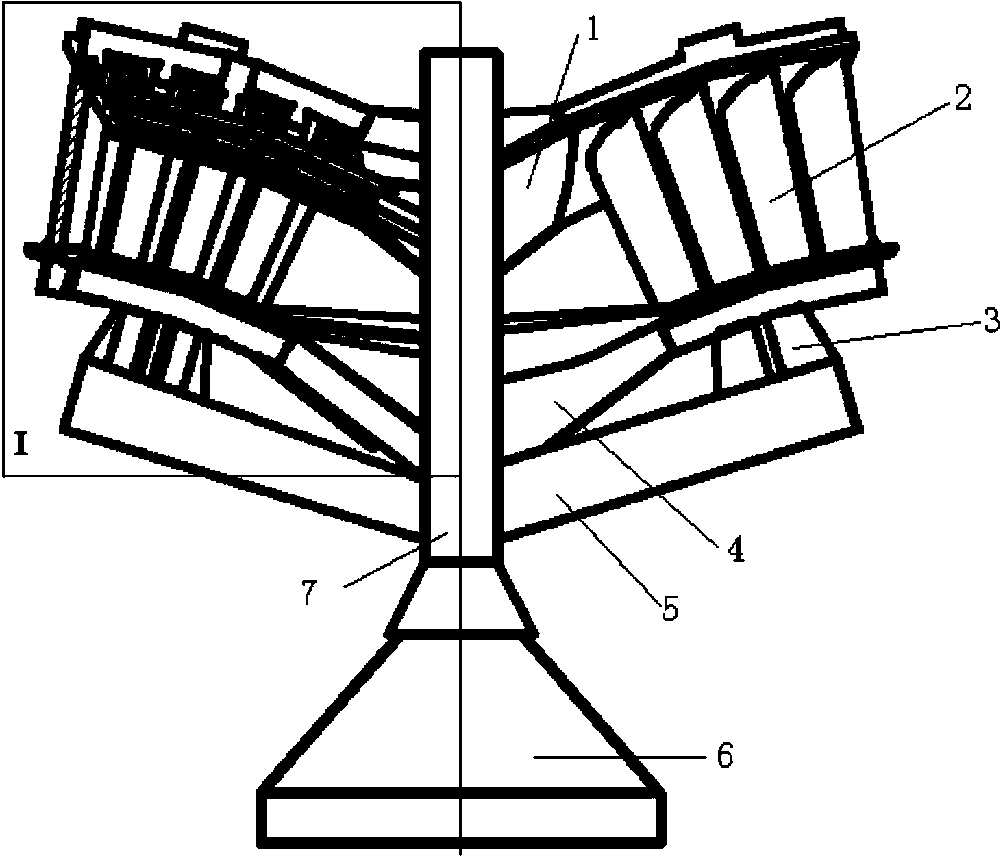 Pouring method of hollow turbine guide vane