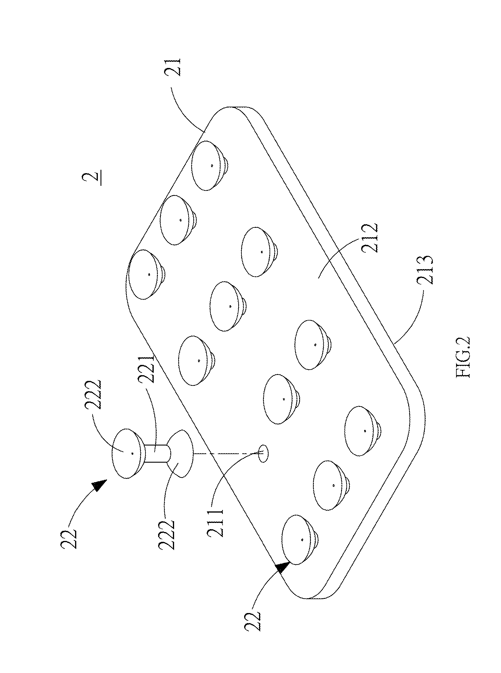 Structure for placing electronic device