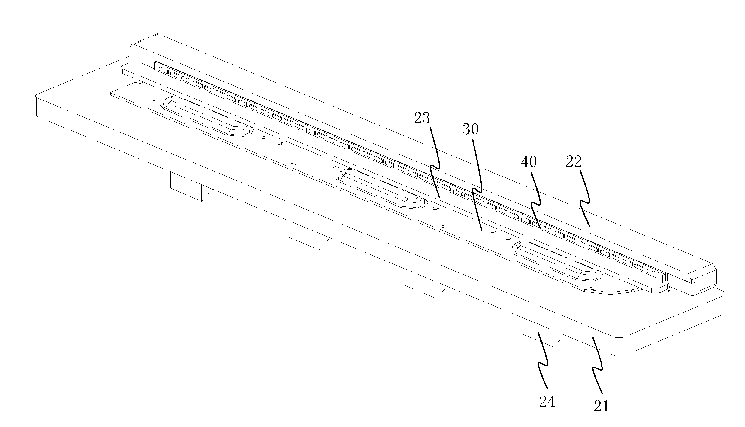 Light-bar adhesion fixture and corresponding light-bar adhesion method