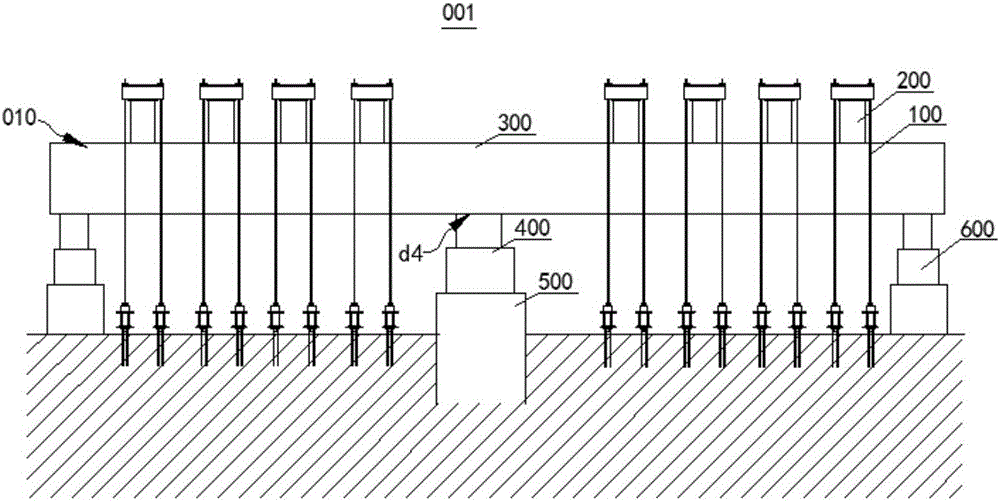 Counter-force structure of static load test and static load test system