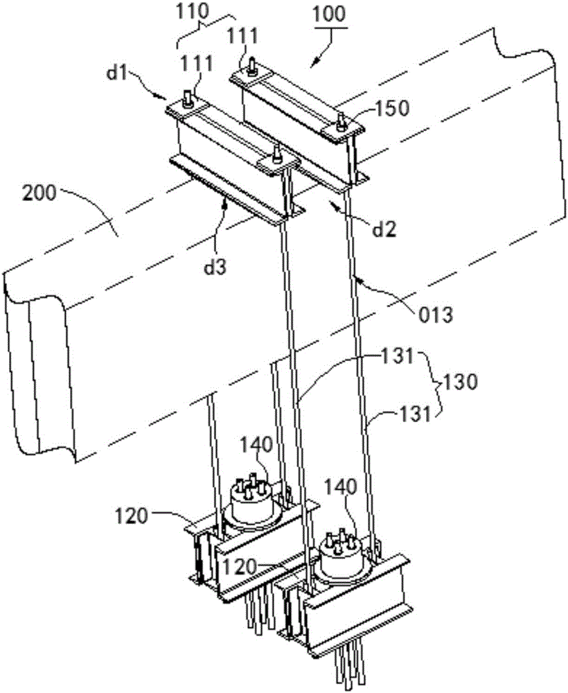 Counter-force structure of static load test and static load test system