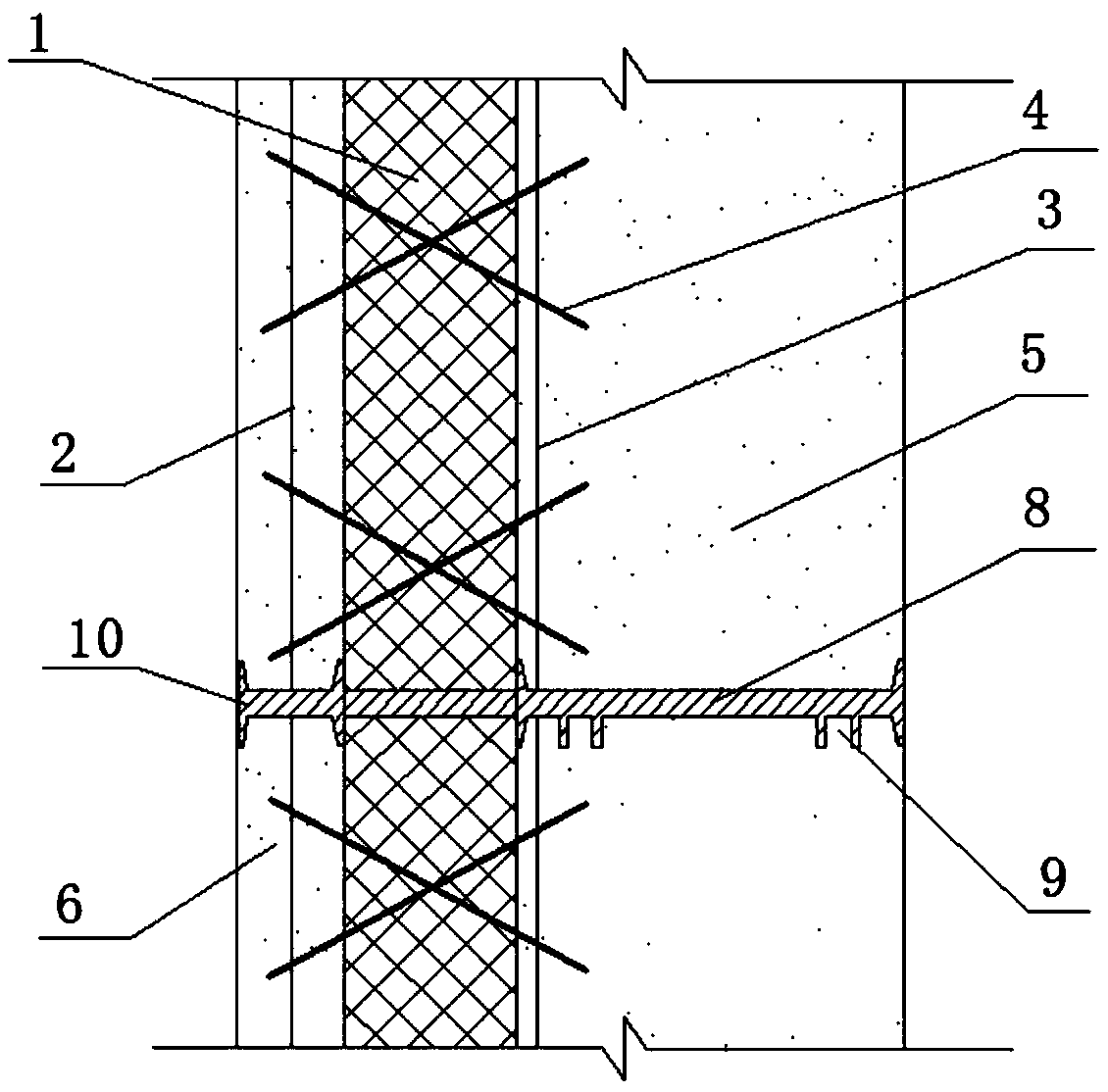 Connecting supporting positioning part, use method, steel wire mesh frame heat retaining plate and composite wall