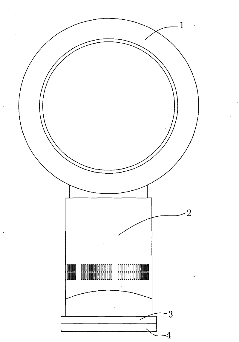 Left and right rotating adjusting mechanism for fan