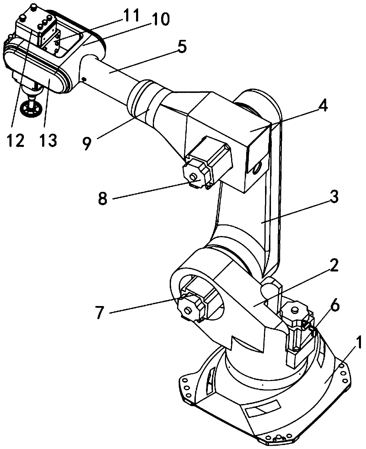 Five-axis grinding robot