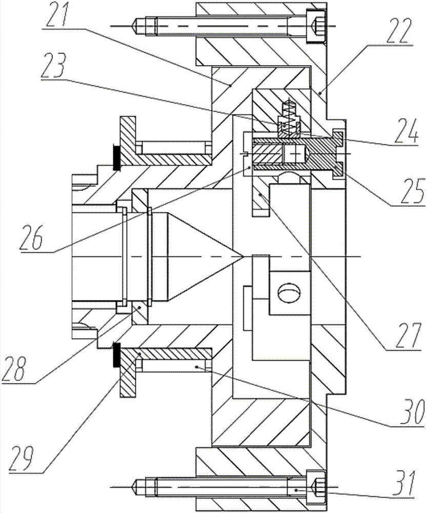 Friction wedge type automatic clamp for cylindrical grinding and application method thereof