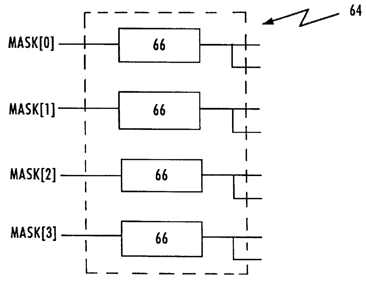 Random access memory having bit selectable mask for memory writes