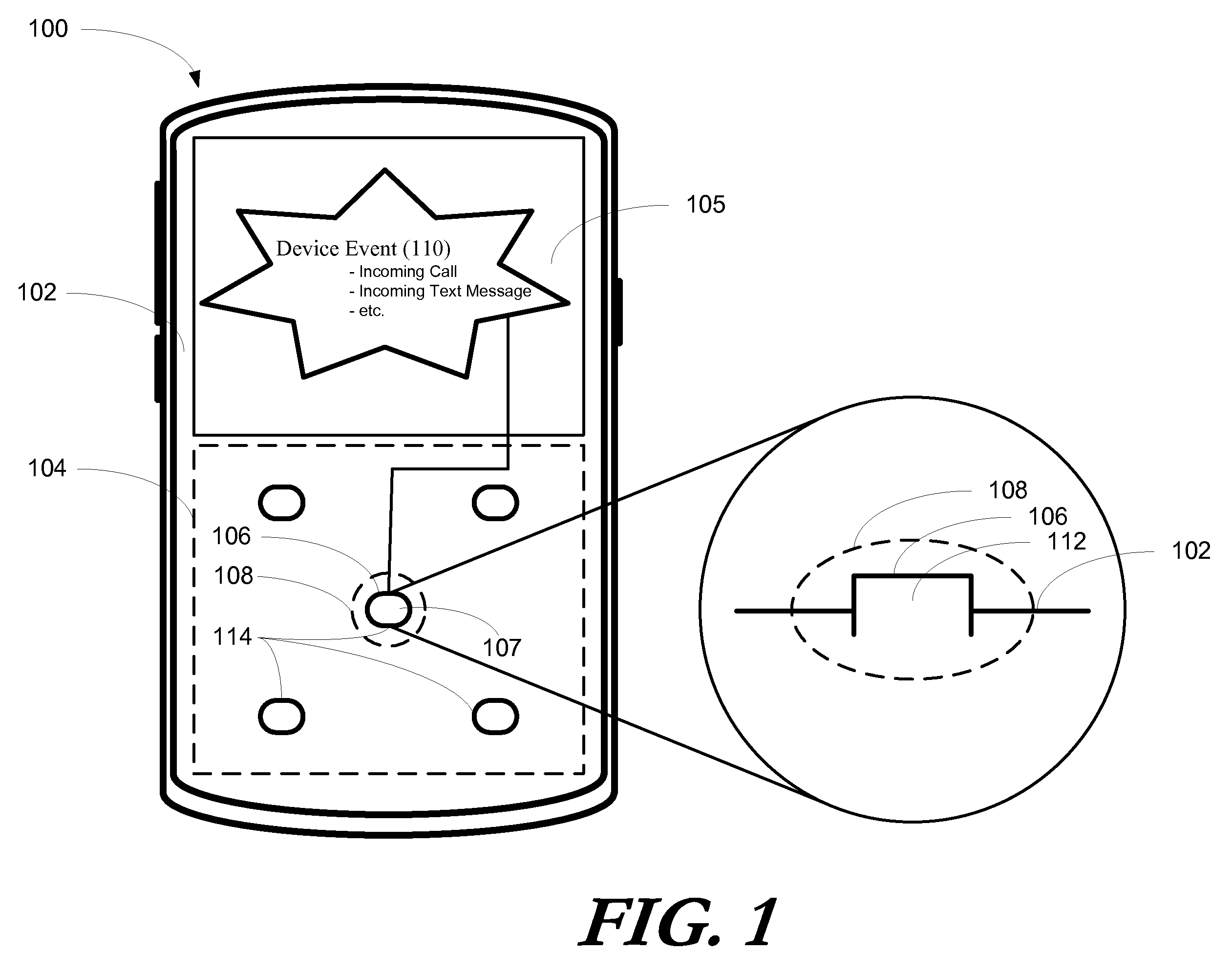 Electronic Device with Physical Alert