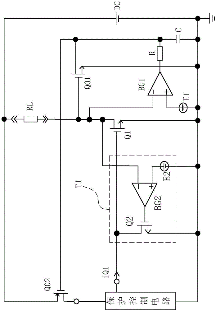 Switch transistor voltage drop holding circuit and application of switch transistor voltage drop holding circuit in lithium battery protection circuit