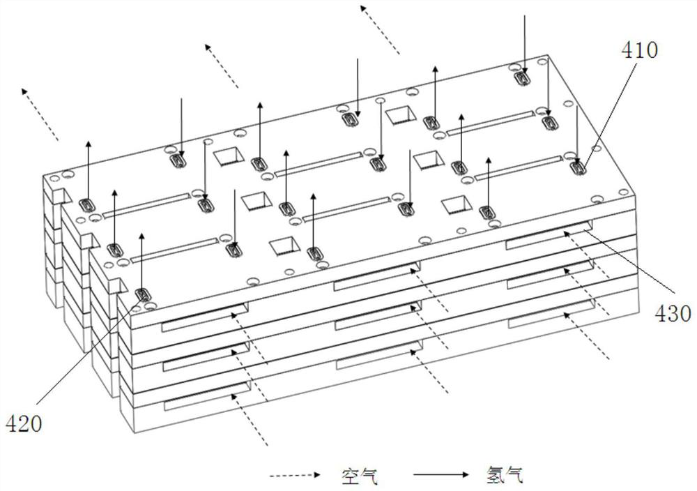 Air-cooled fuel cell stack