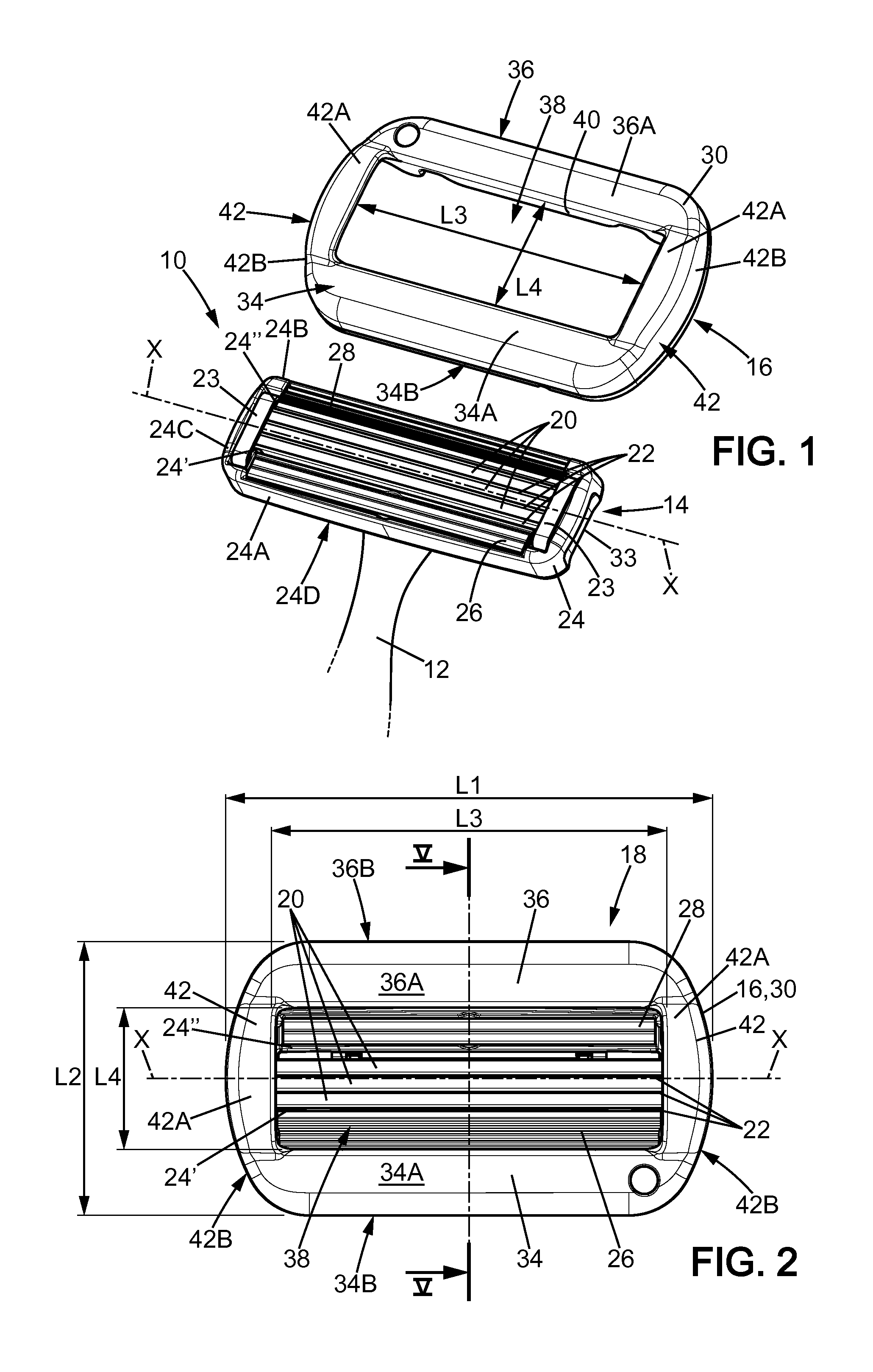 Shaving blade assembly with a blade unit and a skin contact member