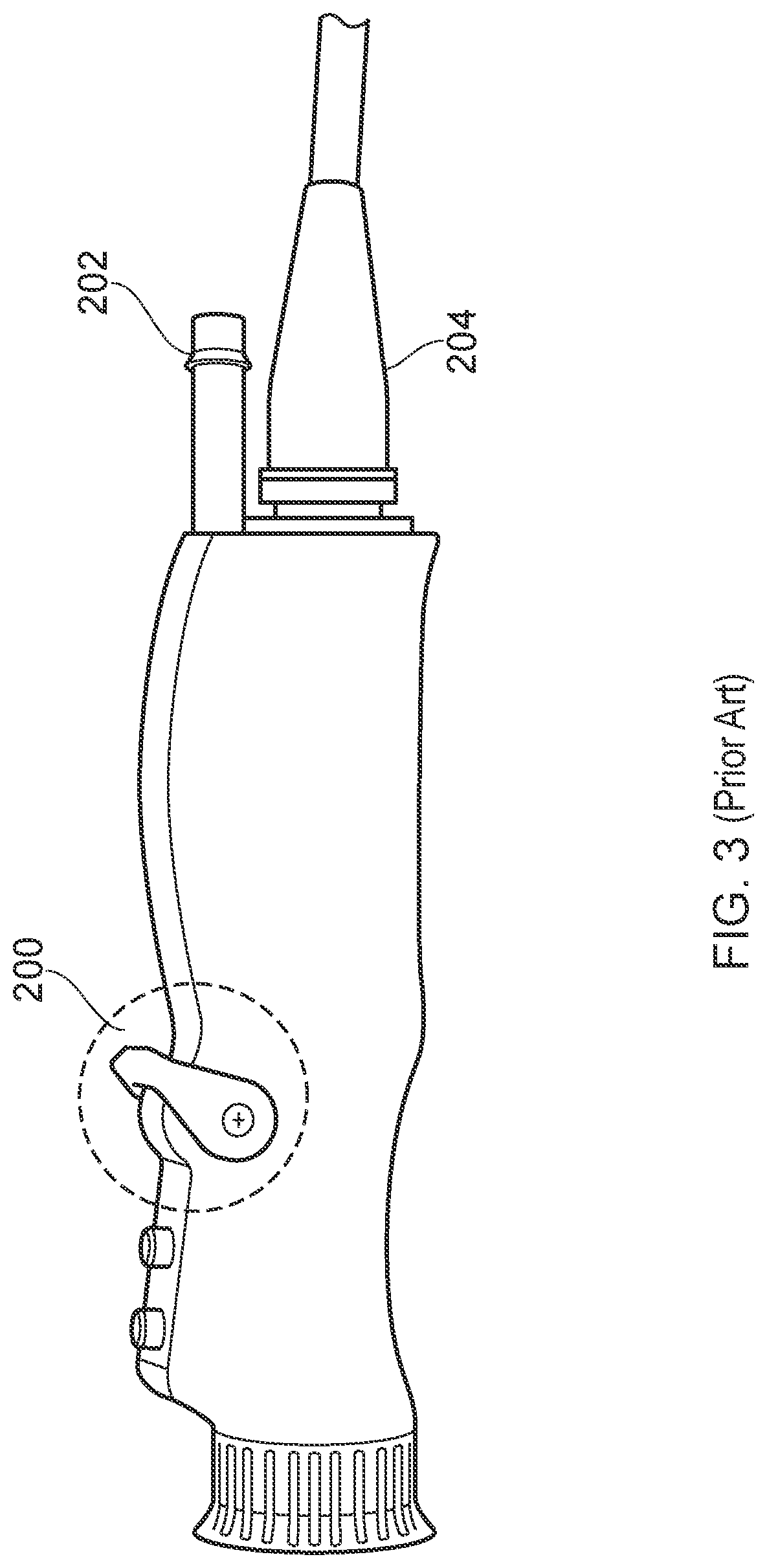 Flow valve position sensor for an electrosurgical device