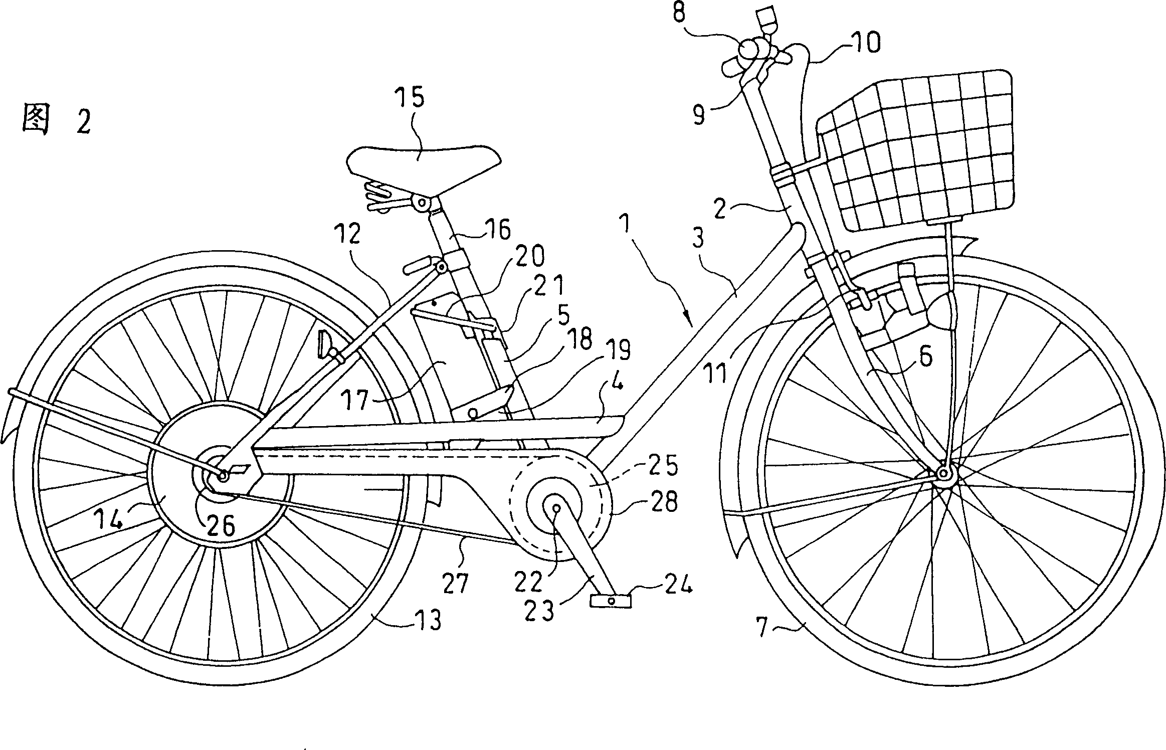 Motor-assisted bicycle
