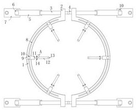 Operation drag hook structure for hepatobiliary surgery department