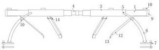 Operation drag hook structure for hepatobiliary surgery department