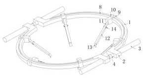 Operation drag hook structure for hepatobiliary surgery department