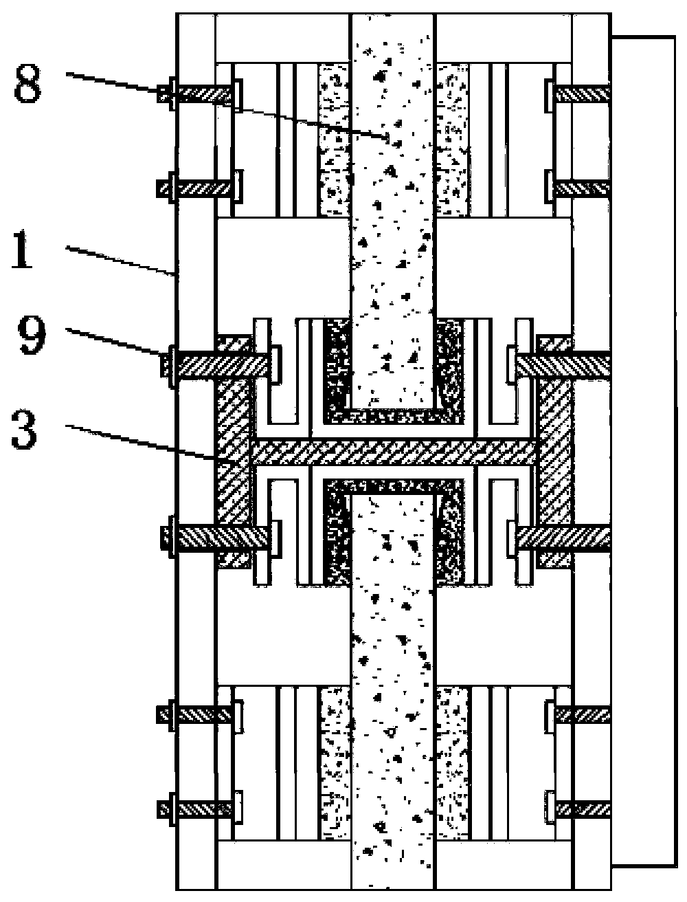 H-shaped stand column and cross beam integrated curtain wall structure