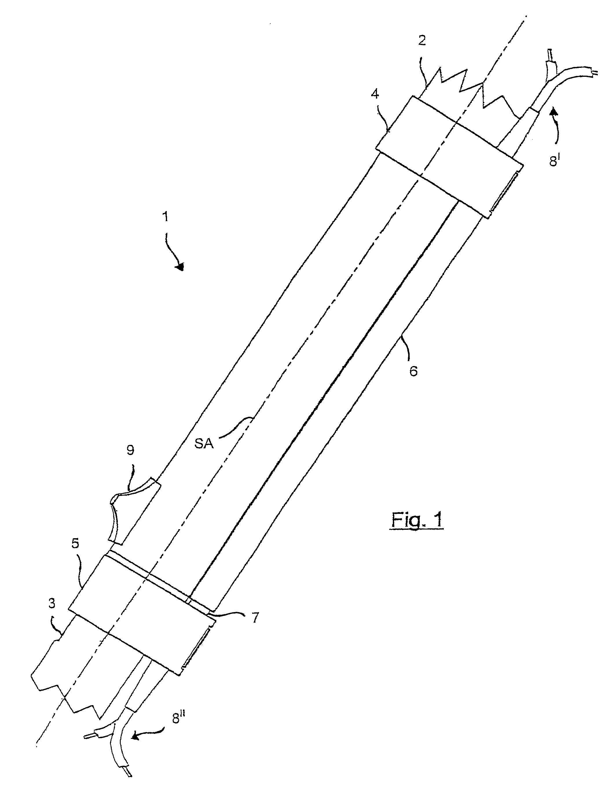Telescopic tube for electric household appliances equipped with electricity conduction means
