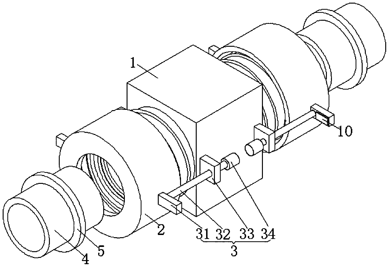Double-ferrule type pipe connector for nuclear power unit