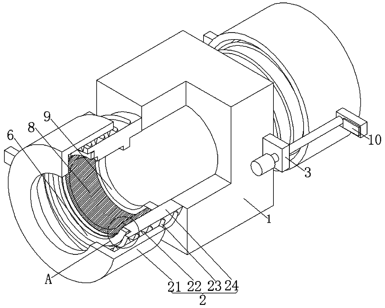 Double-ferrule type pipe connector for nuclear power unit