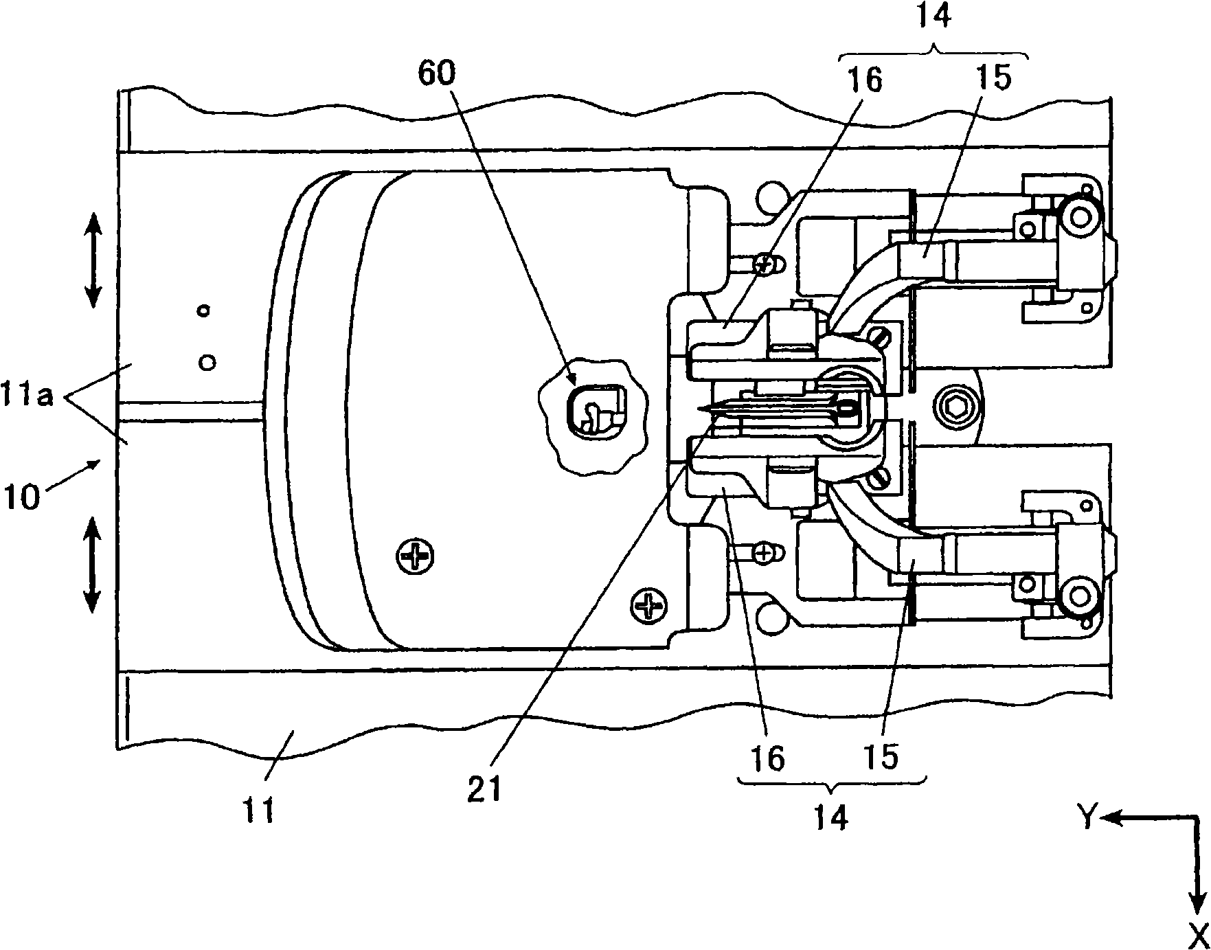 Buttonholing machine